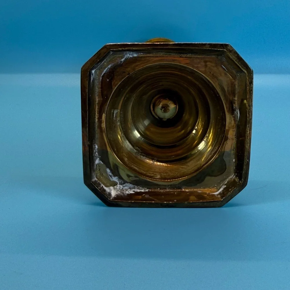 VTG Brass TaperBeehive Candle Holder Medium‎ Victorian Regency Dark Academia Art